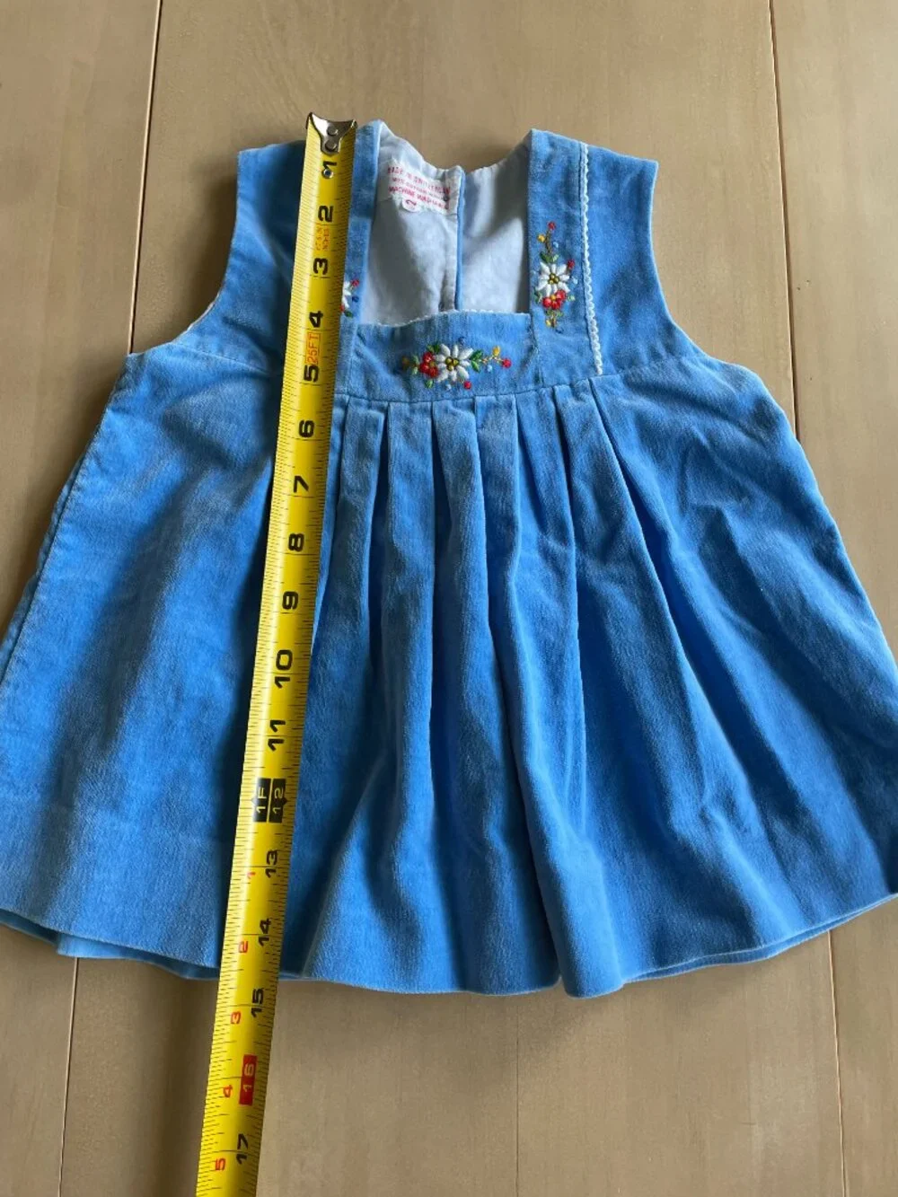 Vintage Rare Swiss 100% Woven Cotton Embroidered‎ Toddler Girl Tank Top - Size 2